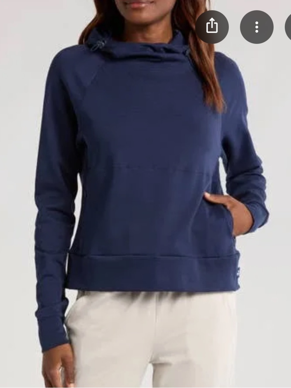 Swannies Women's Emma Crossover Hoodie Navy Blue XL Excellent Condition
